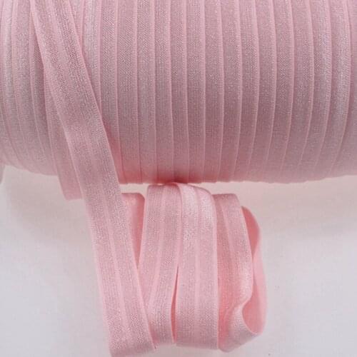 Promotion! 5/8" Solid Color FOE Ribbon #123-Pearl Pink for hair accessories, 50yards/lot
