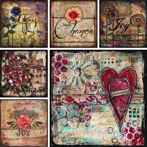 Diamond Painting Plein Rhinestones Cross Stitch Choose Joy Full Square/Round Diamond Embroidery Bead Mosaic Kits Arts & Crafts