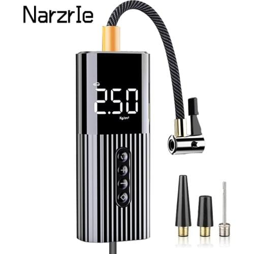 Mini Car Air Pump Compressor Digital Wired Tire Inflator Air Pump LED Light For Car Motorcycle Bicycle basketball Inflatable