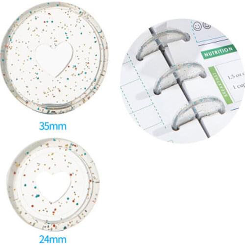 White Sequins Planner Discs Binding Notebook Discs Notebooks Binding Rings Notebook OnThe Rings Notebook School Office Supplies