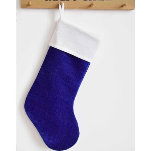 Free shipping multi color velvet stocking Christmas decoration socks Christmas tree decoration
