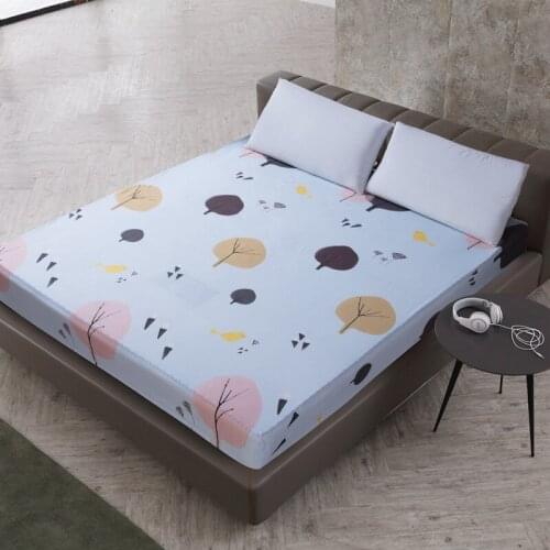 Flower Fitted Sheet Mattress Cover Bedding Linens Bed Sheets With Elastic Band Single Queen King Size