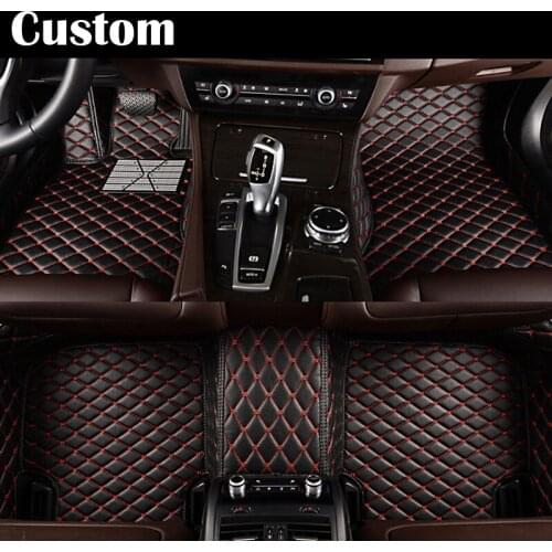 EMS Car floor mats Case for Kia Sorento Sportage Optima K5 Forte Carens Soul 3D car-styling leather Anti-slip carpet liners