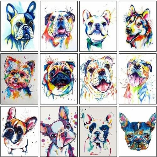 Evershine 5D DIY Diamond Painting Cross Stitch Animal Full Square Diamond Embroidery Dog Mosaic Full Layout Crafts Kit