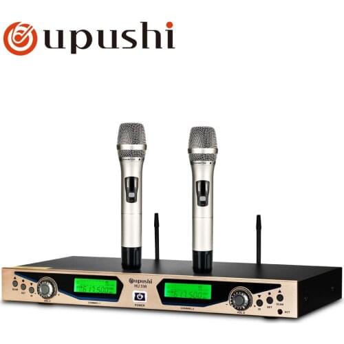 Oupushi Karaoke microphone wireless condenser microphone 740-820MHz 80 meters receiving distance for KTV stage performance