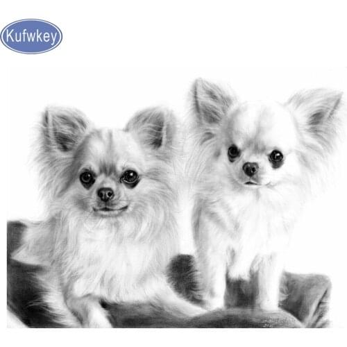 Picture of rhinestones,Chihuahua dog,DIY,Full,Diamond painting,puzzles mosaic,Animals Diamond Embroidery dog,house decoration