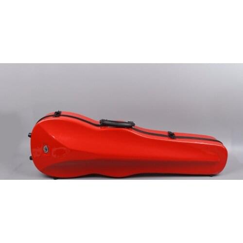 Red olor violin case 4/4 carbon fiber Composite materials High streng