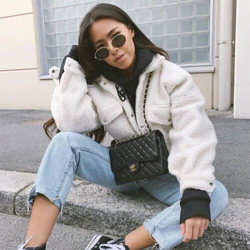 Jackets for women 2021 winter Express New Fashion Sexy wool pocket work clothes fashion suit coat women cardigan short blazer