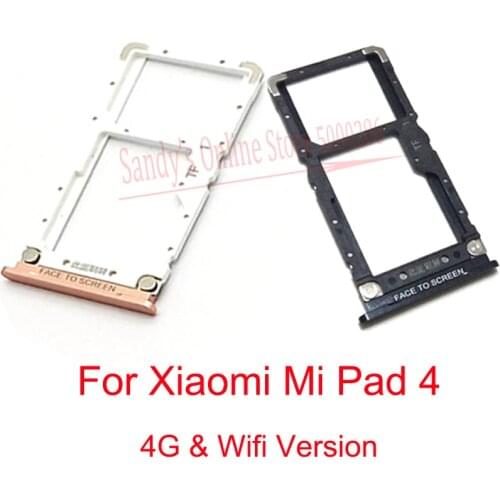 New Sim Card Tray For Xiaomi Mi Pad 4 / 4 Plus Sim Tray SD Card Slot Holder Reader For Mi Pad4 Repair PartsReplacement Parts