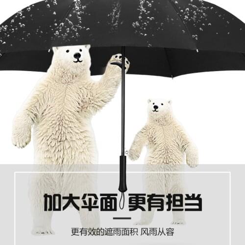 Umbrella mens reinforced thick sun-shading long-handled umbrella black umbrella