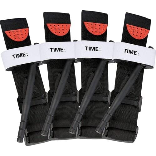 4-Pack Portable Medical Tourniquet Be;t First Aid Equipment One Hand Emergency Tourniquet Strap Outdoor Survival