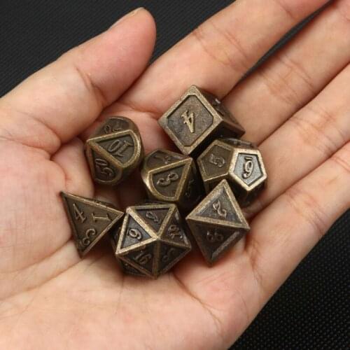 Metal Form Dice Stacking Set Casino Boyfriend Gift Polyhedral Dice Game Divination Table Set Juego De Mesa Sport Equip HX50TZ