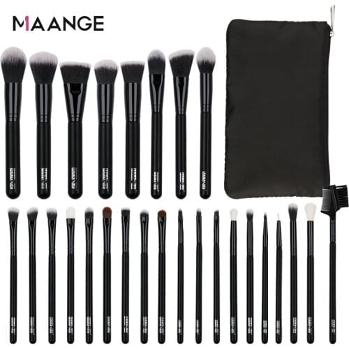 MAANGE 10/27 PCS Pro Makeup Brushes Set Powder Soft Synthetic Hair Foundation Eye Shadow Brushes for Makeup Cosmetic Tools Kit