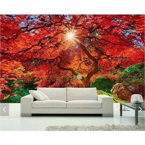 Maple Tree Murals Wallpaper Canvas Painting Art Home Wall Decor for Living Room Contact Paper Wall Papers Roll