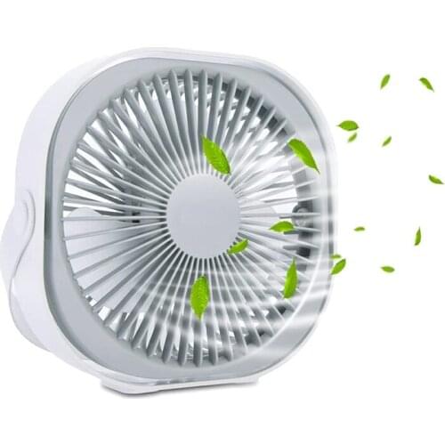 Desktop Fan, 4000Mah Rechargeable Built-In Battery, With Hand Strap, USB Power Supply And 3-Speed Portable Silent Fan
