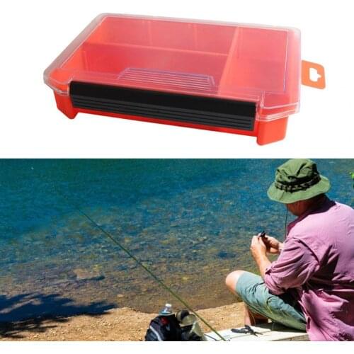 Single-Layer Fishing Bait Box Large Capacity Plastic Portable Fishing Lure Fishhook Box Outdoor Storage Case for Angling