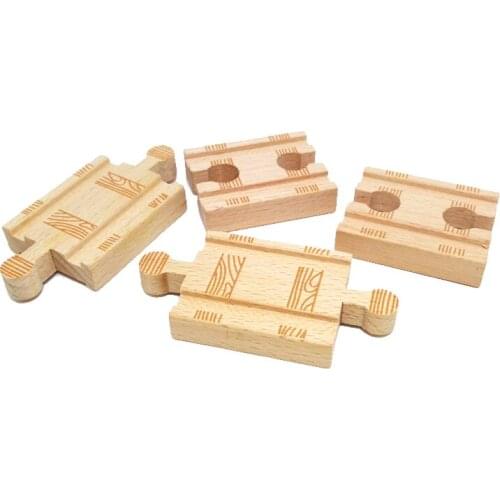 P35 RAILWAY pattern exquisite small two-headed double concave track Compatible with wooden train track Special accessories
