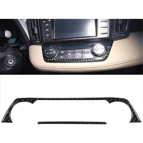 Air Conditioning Switch Trim Carbon Fiber Interior Decoration Fit for Toyota RAV4 2015 2016 2017 2018 2019 Car style