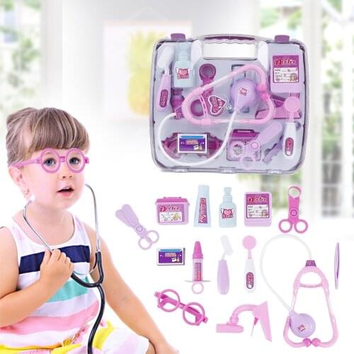 Deluxe Puzzle Simulation Medicine Box Doctor Toys Set Kids Pretend Play Toy Set