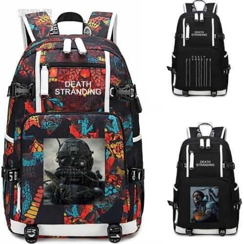 New death stranding Backpack stranding schoolbag Printing unisex USB Travel bags
