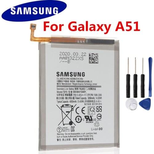 SAMSUNG Orginal EB-BA515ABY 4000mAh Replacement Battery For Samsung Galaxy A51 SM-A515 SM-A515F/DSM Mobile phone
