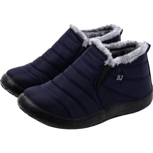 Asual Women Boots Ultralight Winter Shoes Women Ankle Botas Mujer Waterpoor Snow Boots Female Slip on Flat Shoes Plush Footwear