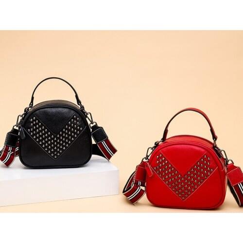 Luxury Shoulder Bags Fashion Genuine Leather Handbags Brand Women Bags Designer Rivet First Layer Cowhide Female Messenger Totes