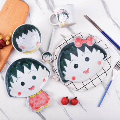 Breakfast Salad Plate Dinner Dish Set Cartoon Shape Steak Plates Rice Bowl Home Hotel Ceramic Food Tray Pasta Restaurant