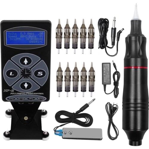 Biomaser Complete Tattoo Machine kit Digital Tattoo Power Tattoo Pen Machine set for Eyebrow Permanent Makeup Tattoo Body