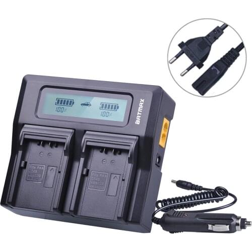 Batmax CGR-D54 CGR-D54S LCD Rapid Dual Battery Charger for Panasonic CGA-D54S Battery CGA-D220, CGA-D320 CGA-D54