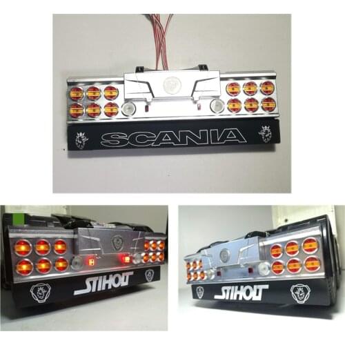 1/14 Rc Truck Tamiya Scania R620 Trailer Metal Tail Lights LED Lamp For Radio Control Toys 6X4 Tractor Cars Model 56323 Parts