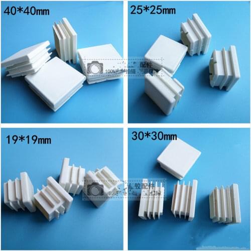 4Pcs Chair Leg Plastic whitle End Cap Square Tube Insert white 15mm 20mm 30mm 40mm Anti Slip Feet Protector Pads Home Decor