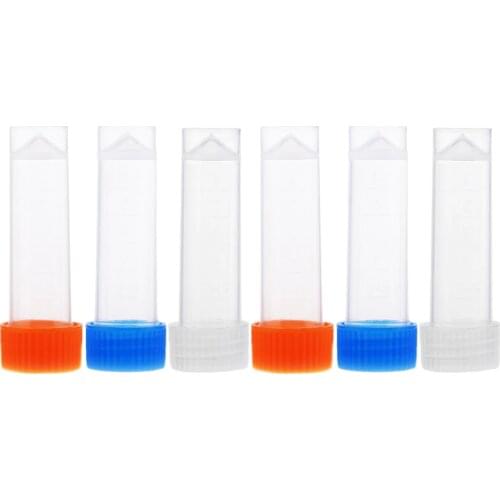 6Pcs Plastic Felting Sewing Needles Container Storage Tube Bottles for Beads Nail Art Sequins Paillette Mini Jewelry Holder