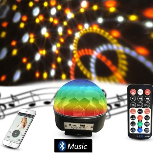 9 color LED Bluetooth Speaker Disco Ball Light with Mp3 Player Prom Laser Party Light DJ Stage Light Laser Projection Lamp