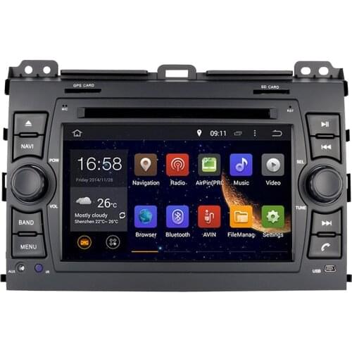 Android 10 Car GPS Navigation DVD Player for Toyota Land Cruiser Prado 120 2002-2009/ Lexus GX470 Tesla Style 7" IPS Screen