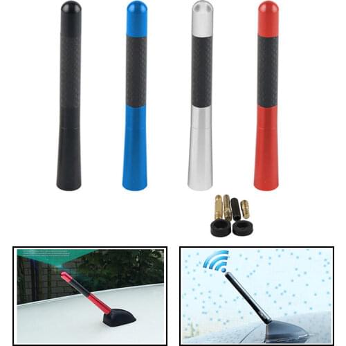 12CM/3.5CM Auto Antenna Universal Driving Carbon Fiber Waterproof Aerial External Mast Ford Dedicated Radio WRC Accessories