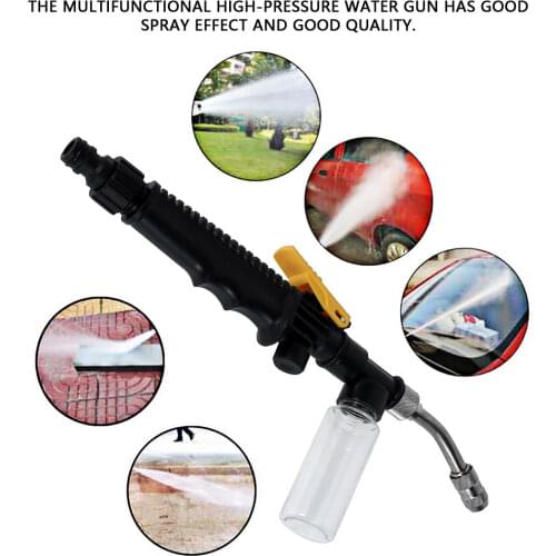 Car High Pressure Water Tools Water Gun Jet Garden Steel Long Rod Sprayer Car Cleaning Washer Hose Wand Nozzle Gun Stainless