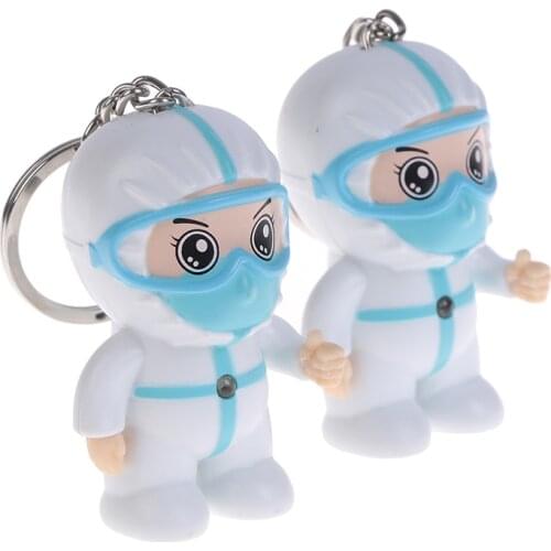 Key Ring Cartoon Nurse Staff Humanoid Key Chain Souvenir Thanksgiving Present Pendant Key Accessories Gifts