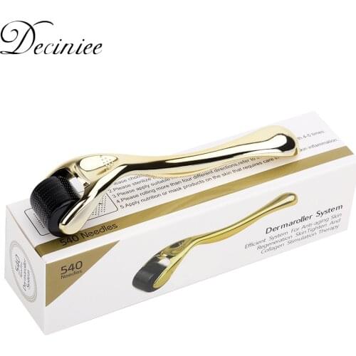 Derma Roller 540 Titanium Pins Micro Needles 0.2/0.25/0.3mm Facial Skin Care Microneedle Roller Home Use for Face Care Beauty