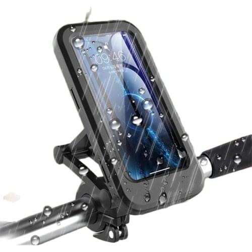 Rain-proof Phone Holder Bike Phone Mount Bag Bicycle Handlebars Cell Phone Holder Support for Motorcycle Universal Waterproof