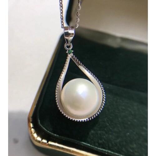 Cheap Hot 925 Sterling Silver Pendant Base Settings Mountings Findings Parts for Pearl Crystal Jade Agate 5pcs/lot