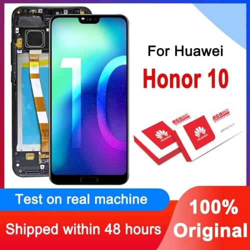 100% Original 5.84'' LCD Replacement For Huawei Honor 10 LCD Display Touch Screen Digitizer Assembly COL-L29 With Fingerprint