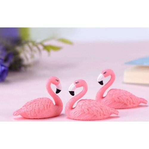 Flamingo Figurine Miniature Animals Ornaments For DIY Fairy Garden Small Plants DecorationDIY Accessories