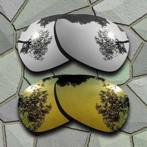 Chrome&Yellow Golden Sunglasses Polarized Replacement Lenses for Oakley Crosshair 2012