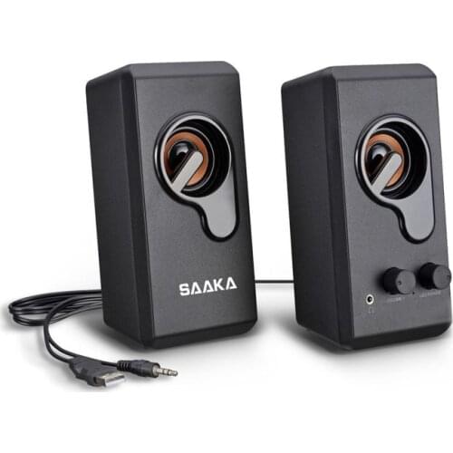 Computer Speaker USB Wired Dual Speakers sound bar Combination 3.5mm AUX For Laptop Computer Speaker LED Surround Subwoofer