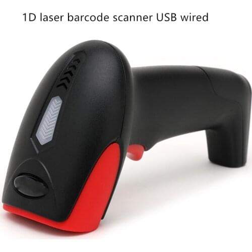 Fast scanning 1D Laser barcode scanner Handheld USB wired bar code scanner for Supermarket retail