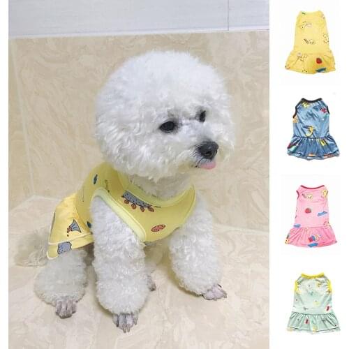 Summer Fresh Sweet Dog Skirts Clothes Cute Princess Style Floral Dress For Small Dog Puppy Costume Puppy Pet Dresses Supplies