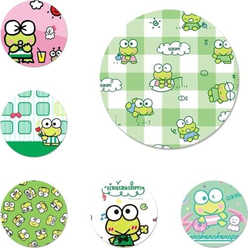 Cute green frog Keroppi Icons Pins Badge Decoration Brooches Metal Badges For Backpack Decoration