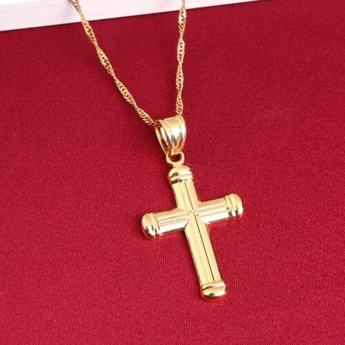 Fashion Mens Necklace Stainless Steel Cross Pendant Necklace Wholesale Jewelry Factory Price