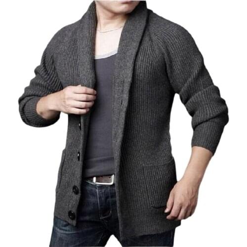 Mens Sweaters Male Winter Cardigan Men Knitwear Sweater Slim Casual Coat Cardigan Sweatercoat